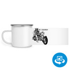 Кружка металлическая белая (круговая запечатка)