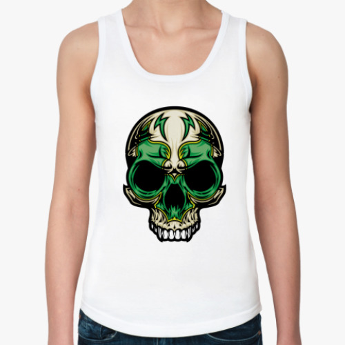 Женская майка с принтом череп