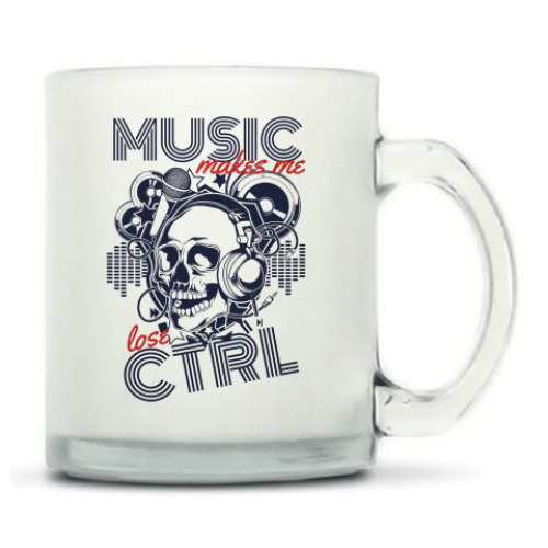 Кружка матовая с принтом Музыка заставляет меня терять