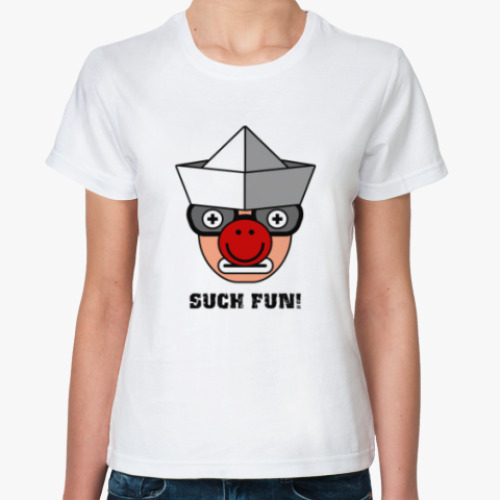 Классическая футболка с принтом 'Клоун'