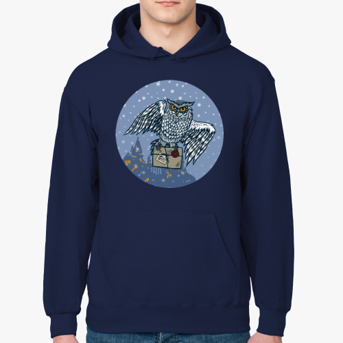 Толстовка худи с принтом "Совиная почта"