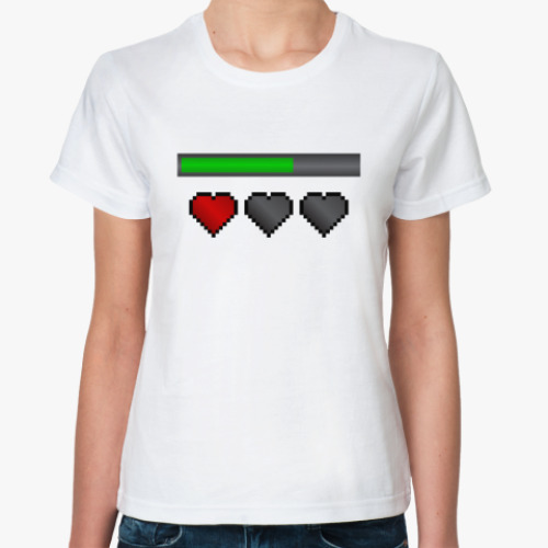 Классическая футболка Восьмибитное сердце / Симс