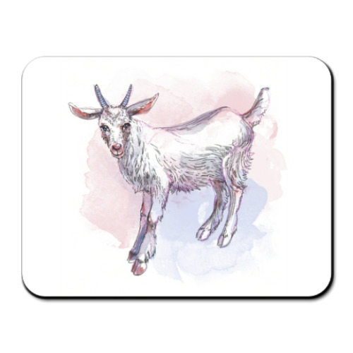 Коврик для мыши с принтом Акварельная козочка