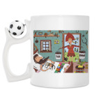 Кружка с футбольным мячиком