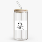 Банка с бамбуковой крышкой