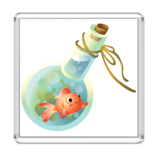 Магнит с принтом Живое послание