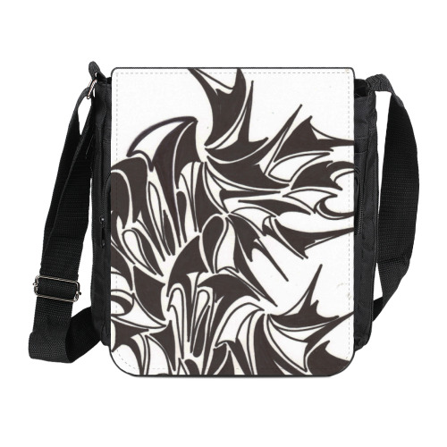 Сумка на плечо (мини-планшет) с принтом "Кристаллы"