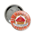 Значок 58 мм I love cupcakes
