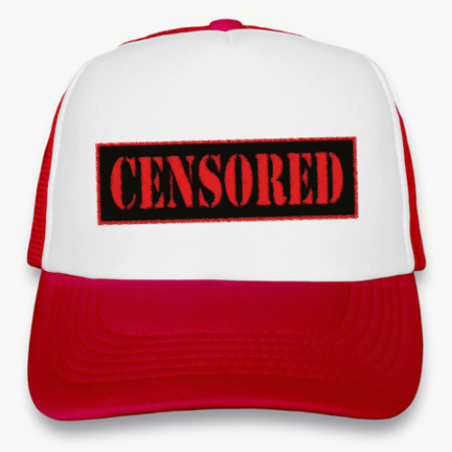 Кепка-тракер с принтом Цензура!