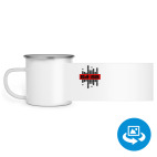 Кружка металлическая белая (круговая запечатка)