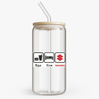 Банка с бамбуковой крышкой