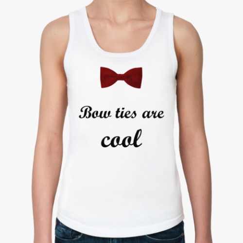 Женская майка с принтом  Bow ties are cool