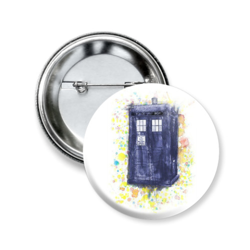 Значок 50мм с принтом  TARDIS