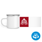 Кружка металлическая белая (круговая запечатка)