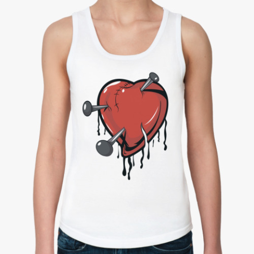 Женская майка с принтом сердце