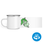 Кружка металлическая белая (круговая запечатка)