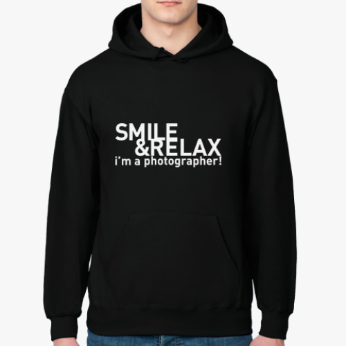 Толстовка худи с принтом Smile&Relax