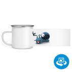 Кружка металлическая белая (круговая запечатка)