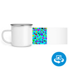 Кружка металлическая белая (круговая запечатка)