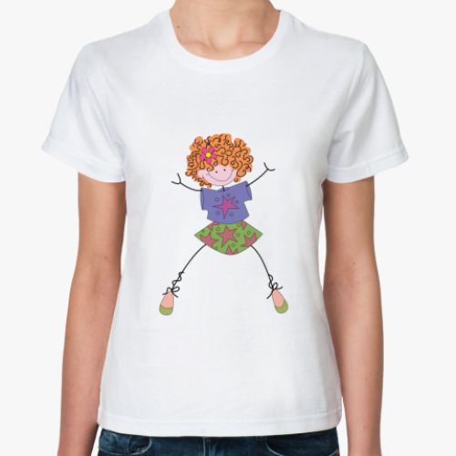 Классическая футболка Рыжая девочка