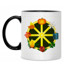 Кружка двухцветная