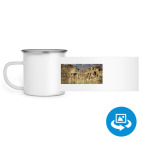 Кружка металлическая белая (круговая запечатка)