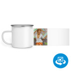 Кружка металлическая белая (круговая запечатка)