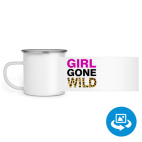 Кружка металлическая белая (круговая запечатка)