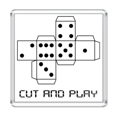 Магнит с принтом 'Сut & Play'
