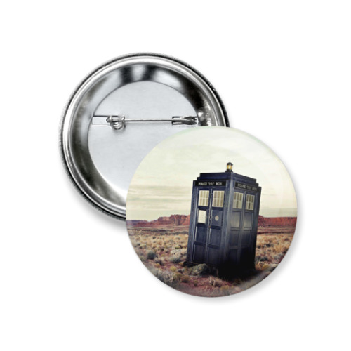 Значок 37мм TARDIS In The Desert