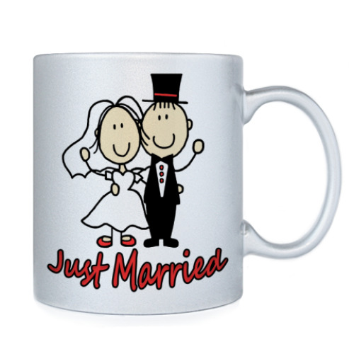 Кружка с принтом just married