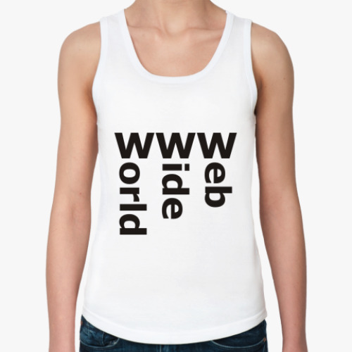 Женская майка с принтом World Wide Web