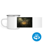 Кружка металлическая белая (круговая запечатка)