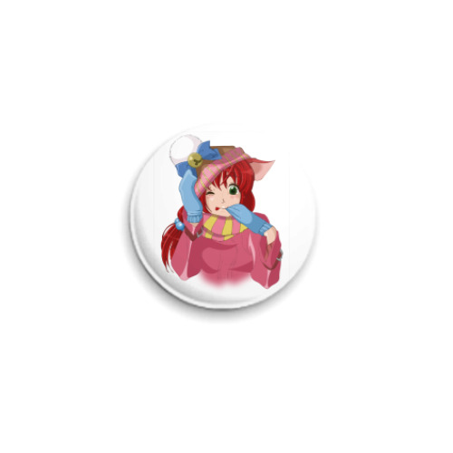 Значок 25мм с принтом  Neko