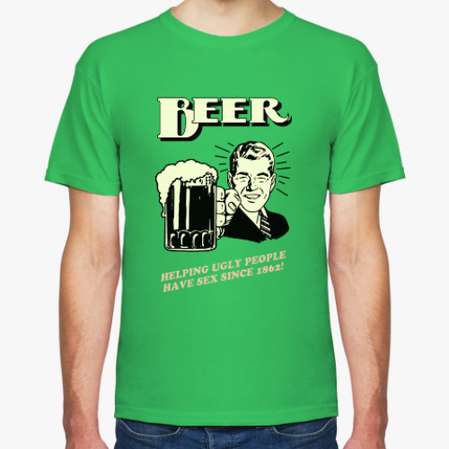 Футболка с принтом BEER