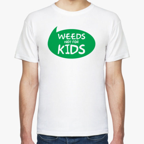 Футболка с принтом Weeds not for kids