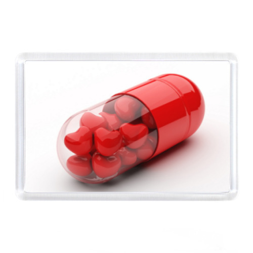 Магнит с принтом Сердца