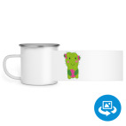 Кружка металлическая белая (круговая запечатка)