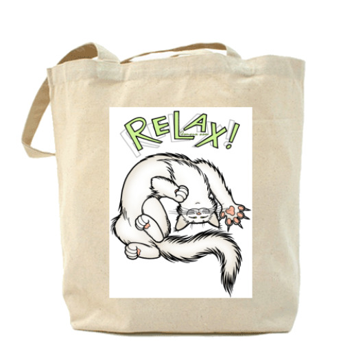 Сумка шоппер с принтом 'Расслабься!'