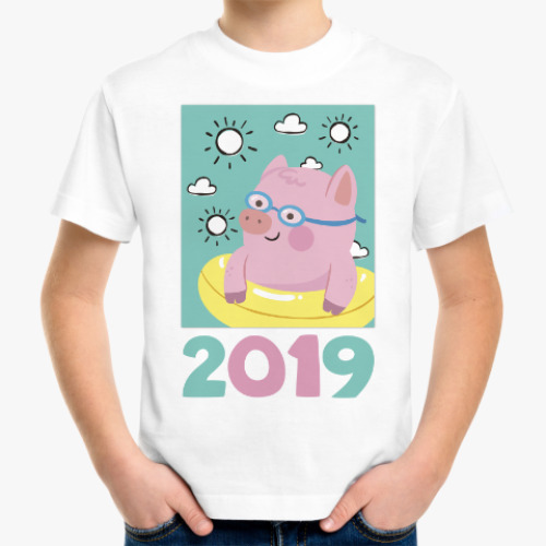 Детская футболка Год 2019 Свиньи