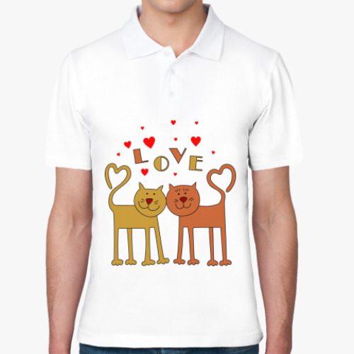 Рубашка поло с принтом Love