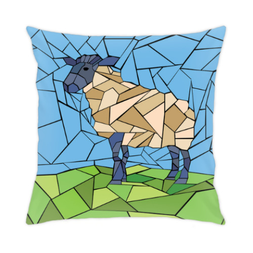 Подушка Витражная овца