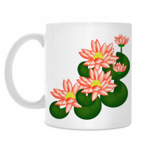 Кружка с принтом Кувшинки
