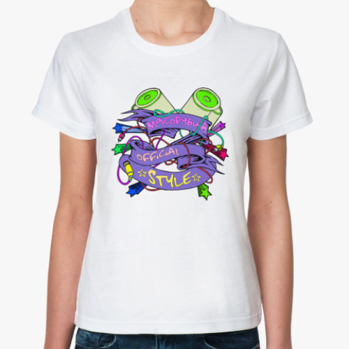 Классическая футболка с принтом M.O.S