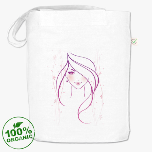 Сумка шоппер с принтом девушка, girl