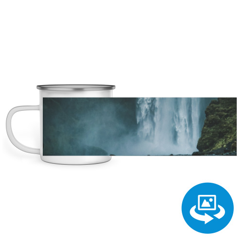 Эмалированная кружка (круговая запечатка) с принтом Лето