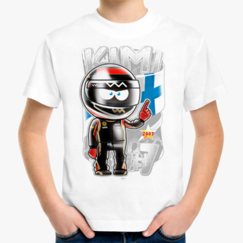 Детская футболка с принтом Kimi  № 7