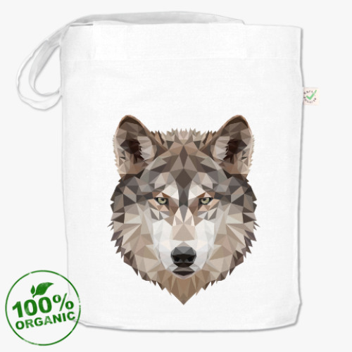 Сумка шоппер Low Poly Wolf (Волк)