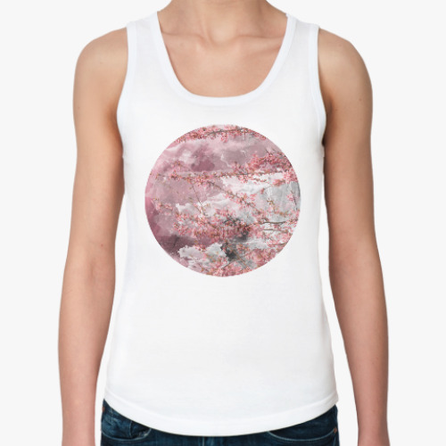 Женская майка Японская сакура весной