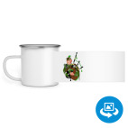 Кружка металлическая белая (круговая запечатка)